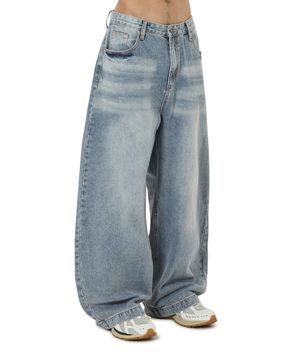 WIDE VOLUME PANTS - WASHED BLUE