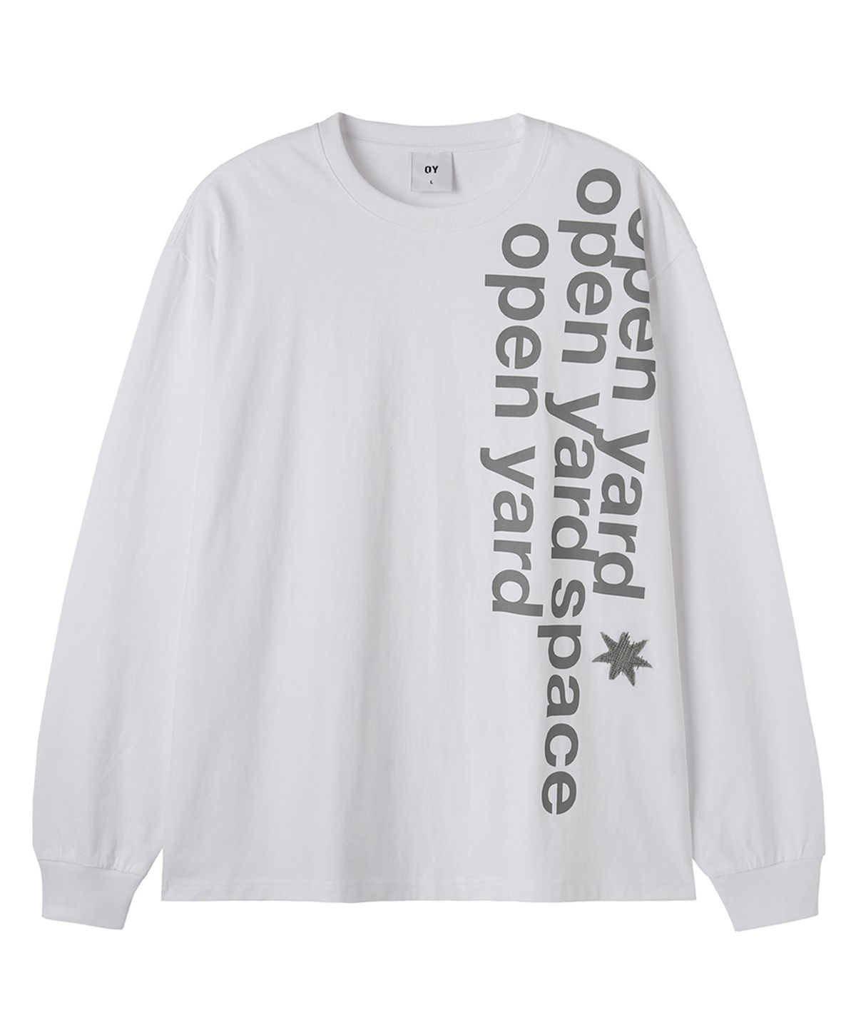 오픈야드(오와이)(OPENYARD(OY)) BOLD PATCH L/S TEE - WHITE
