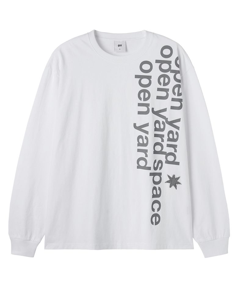 BOLD PATCH L/S TEE - WHITE