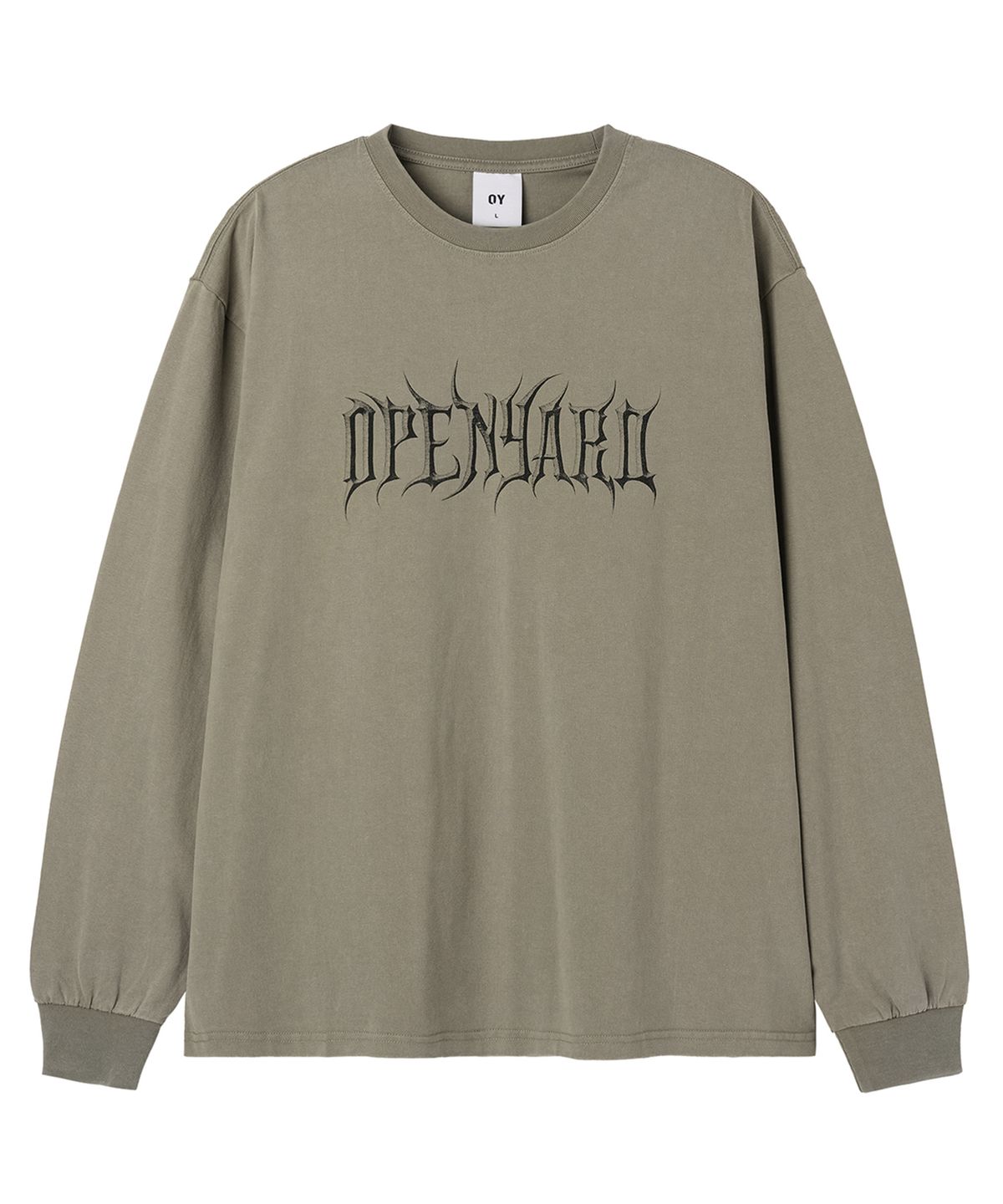 오픈야드(오와이)(OPENYARD(OY)) WASHED OLD ENG L/S TEE - KHAKI