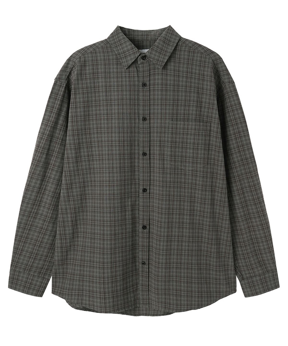 오픈야드(오와이)(OPENYARD(OY)) NEAT CHECK SHIRT - CHARCOAL