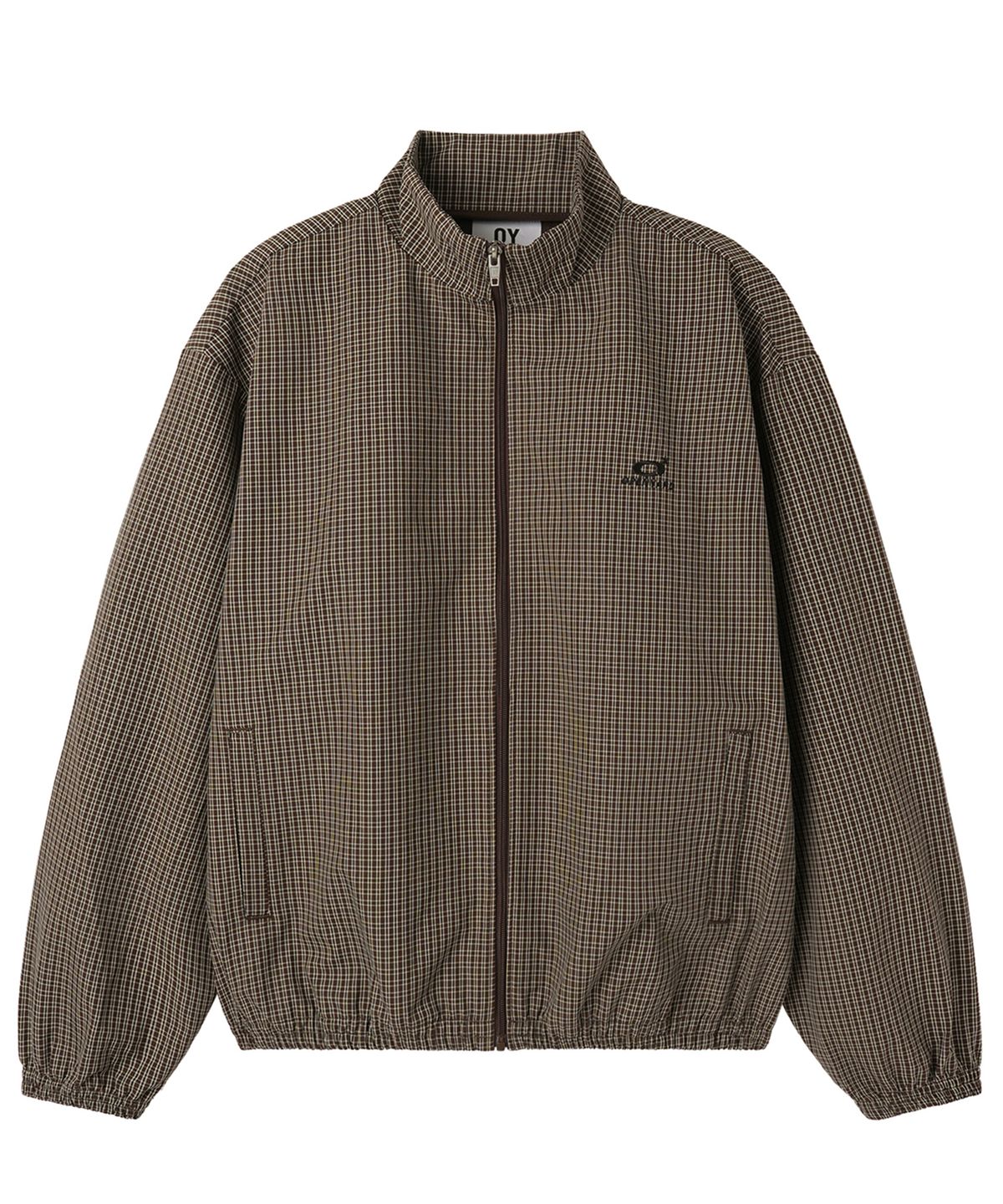 오픈야드(오와이)(OPENYARD(OY)) O LOGO CHECK TRACK JACKET - BROWN