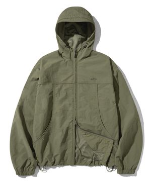 써밋 후드 윈드브레이커-카키