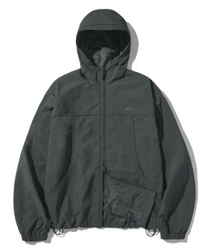 써밋 후드 윈드브레이커-차콜