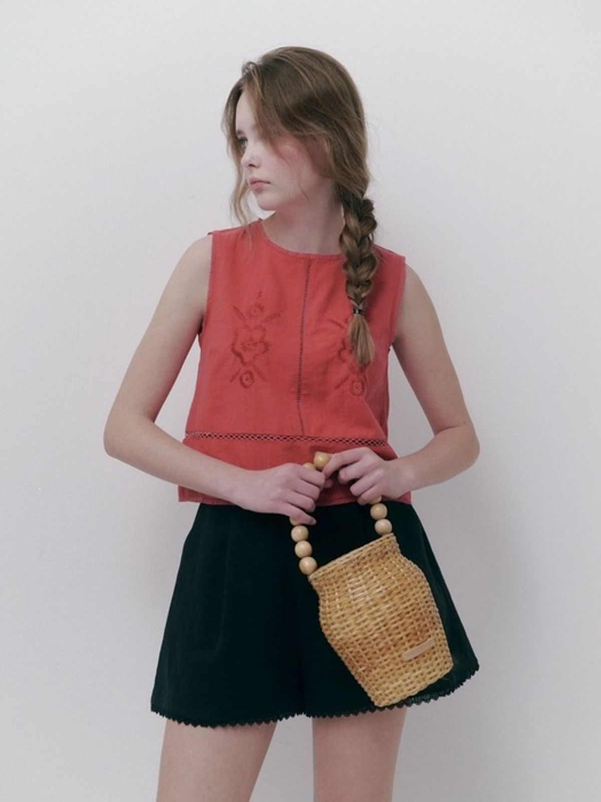 사사에오르빗(SASAEORBIT) Cecil Blouse Red