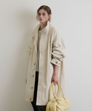 오버핏 피쉬테일 파카_Ecru