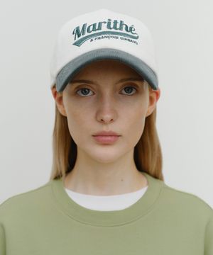 VINTAGE LOGO CORDUROY COVERED CAP dark green