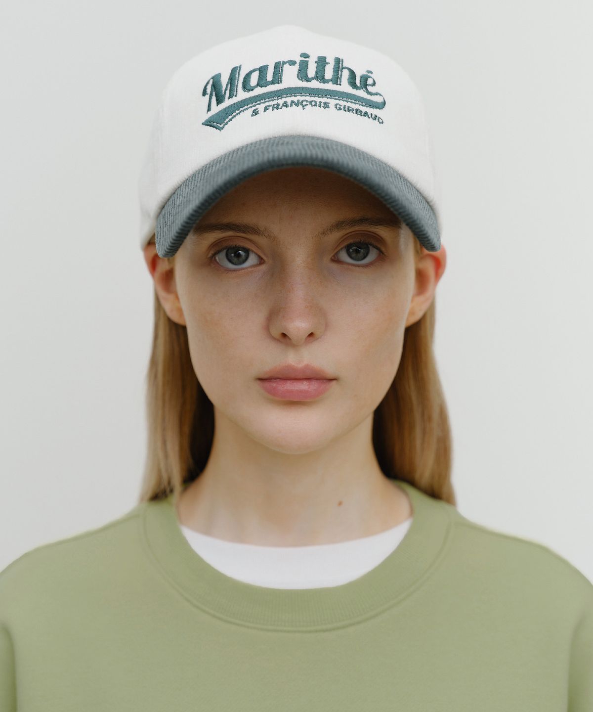 마리떼 프랑소와 저버(MARITHÉ + FRANҪOIS GIRBAUD) VINTAGE LOGO CORDUROY COVERED CAP dark green