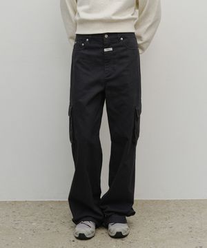 W CARGO PANTS charcoal