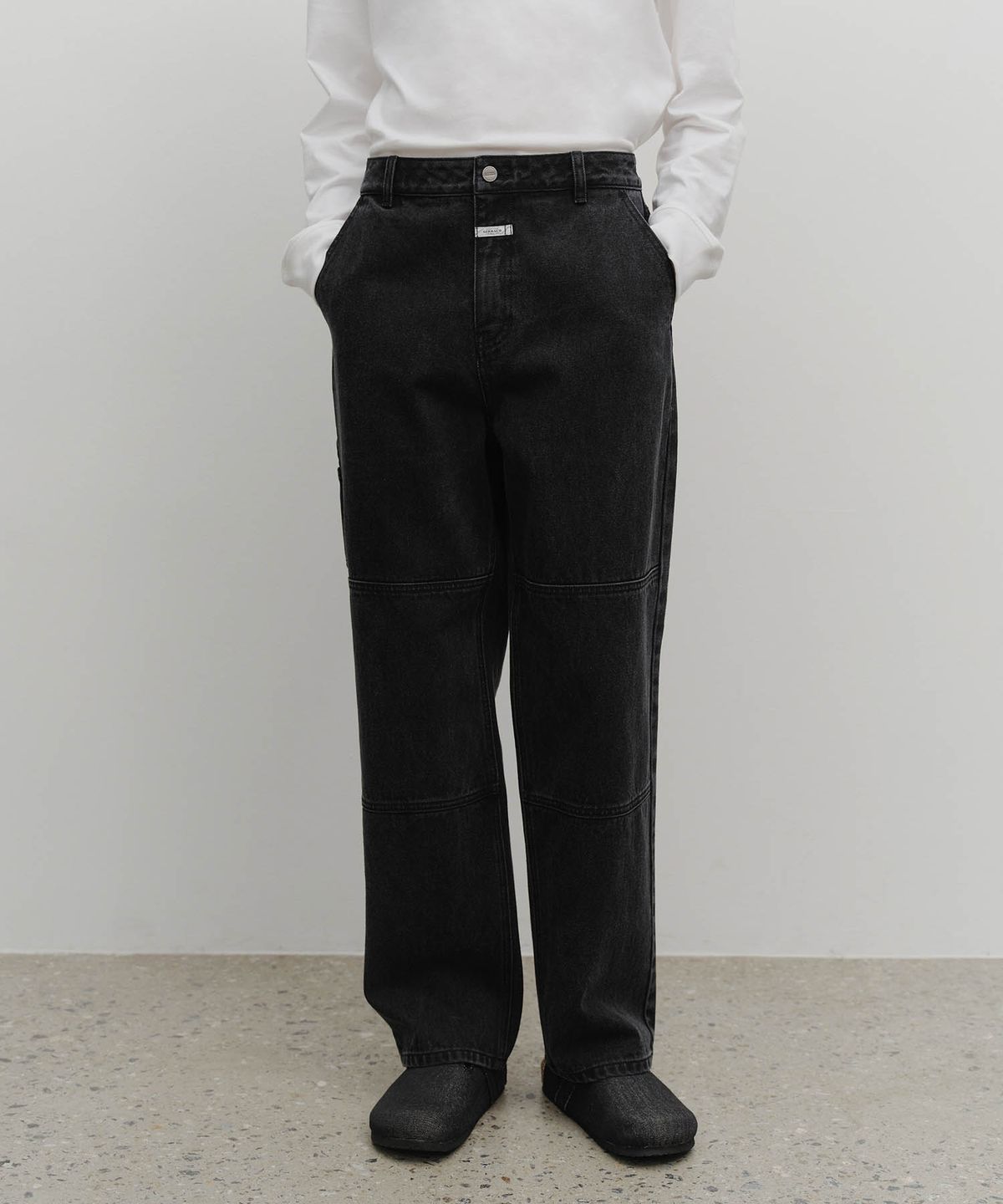 마리떼 프랑소와 저버(MARITHÉ + FRANҪOIS GIRBAUD) M DOUBLE KNEE CARPENTER DENIM PANTS black