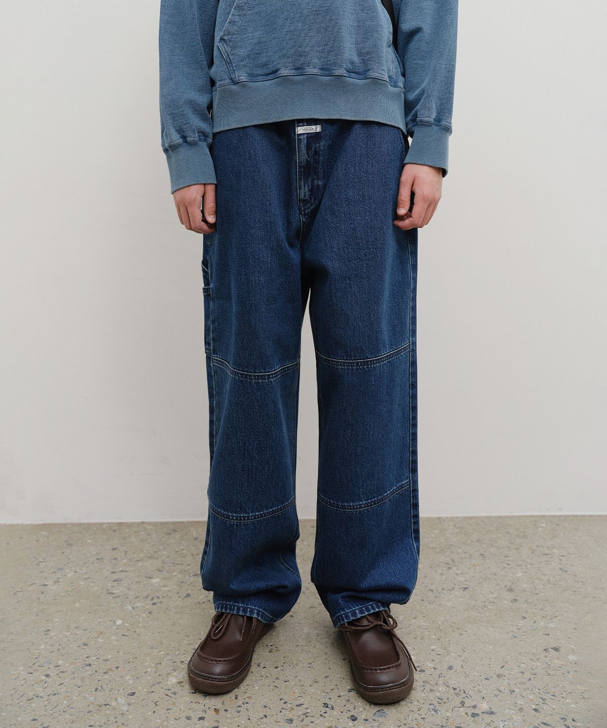 마리떼 프랑소와 저버(MARITHÉ + FRANҪOIS GIRBAUD) M DOUBLE KNEE CARPENTER DENIM PANTS dark blue