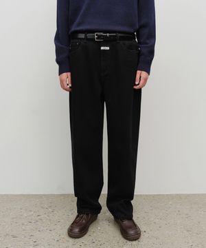 M WIDE BAGGY DENIM black