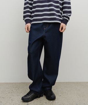 M WIDE BAGGY DENIM blue