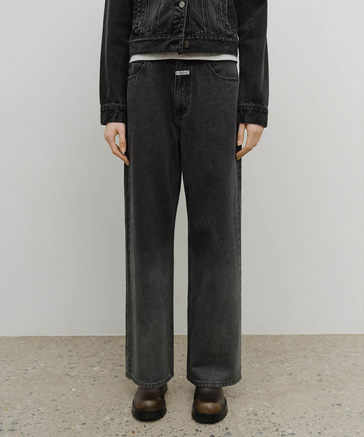 마리떼 프랑소와 저버(MARITHÉ + FRANҪOIS GIRBAUD) W GRADATION DENIM PANTS black