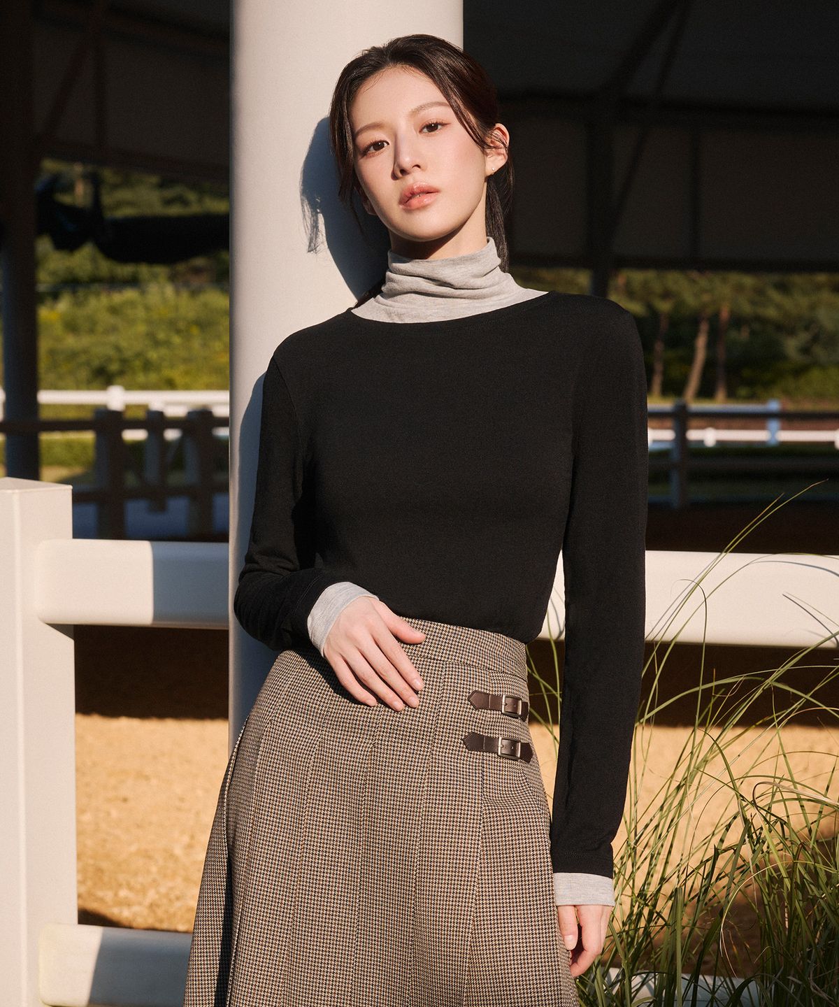 마리떼 프랑소와 저버(MARITHÉ + FRANҪOIS GIRBAUD) W LAYERED TURTLE NECK LONG SLEEVE black