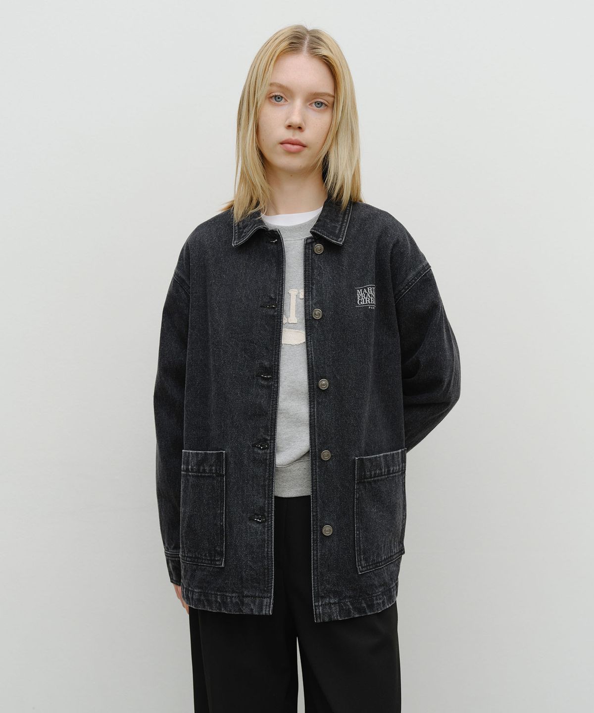 마리떼 프랑소와 저버(MARITHÉ + FRANҪOIS GIRBAUD) W FRENCH DENIM WORK JACKET black