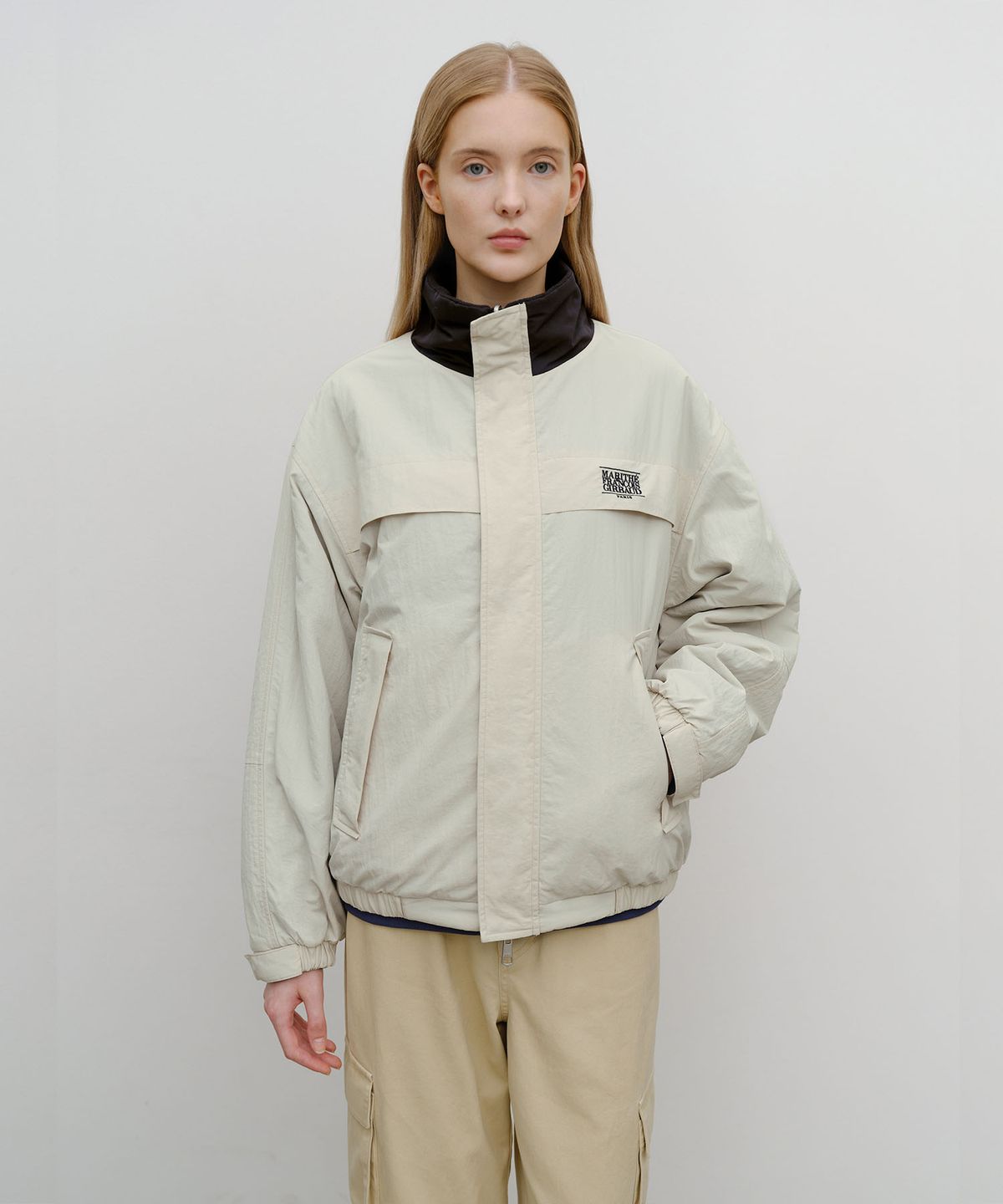 마리떼 프랑소와 저버(MARITHÉ + FRANҪOIS GIRBAUD) CLASSIC LOGO REVERSIBLE SAILING JACKET light beige