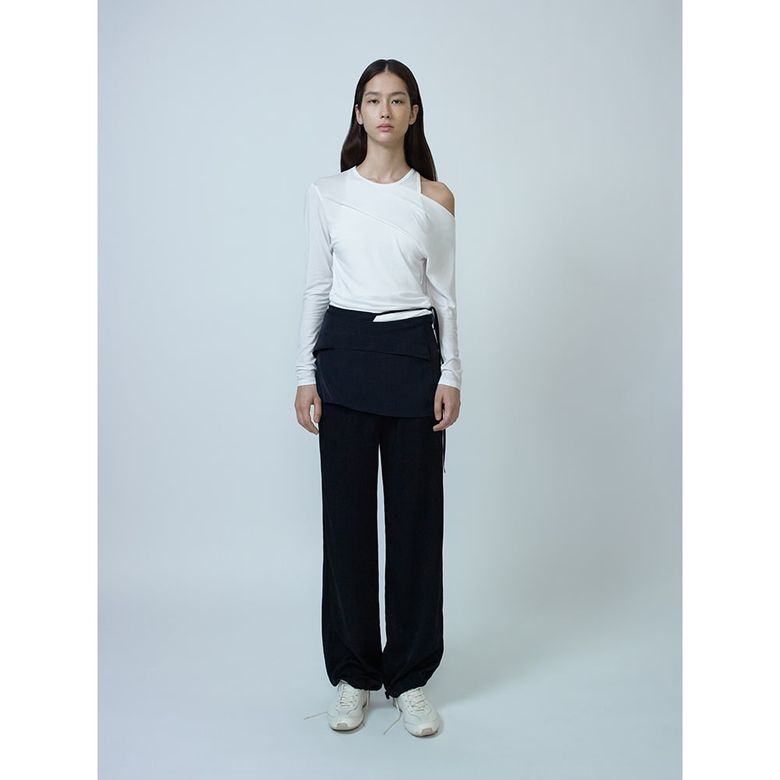 Velvet Satin Dancer Pants  Black