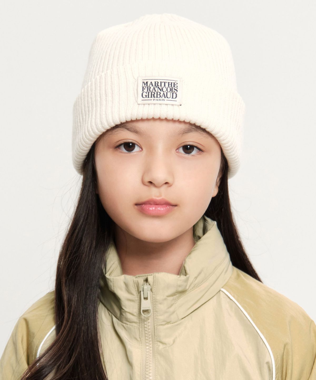 마리떼 키즈(MARITHÉ KIDS) KIDS CLASSIC LOGO BEANIE ivory