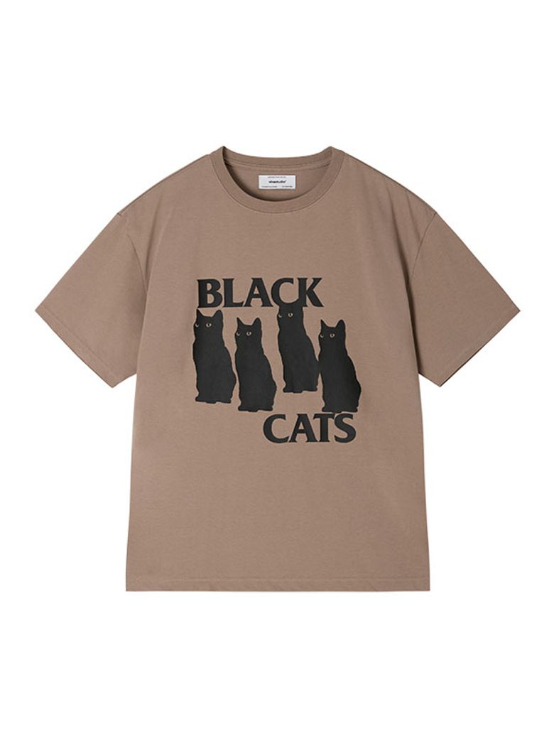 BLACK CAT TEE [BEIGE]