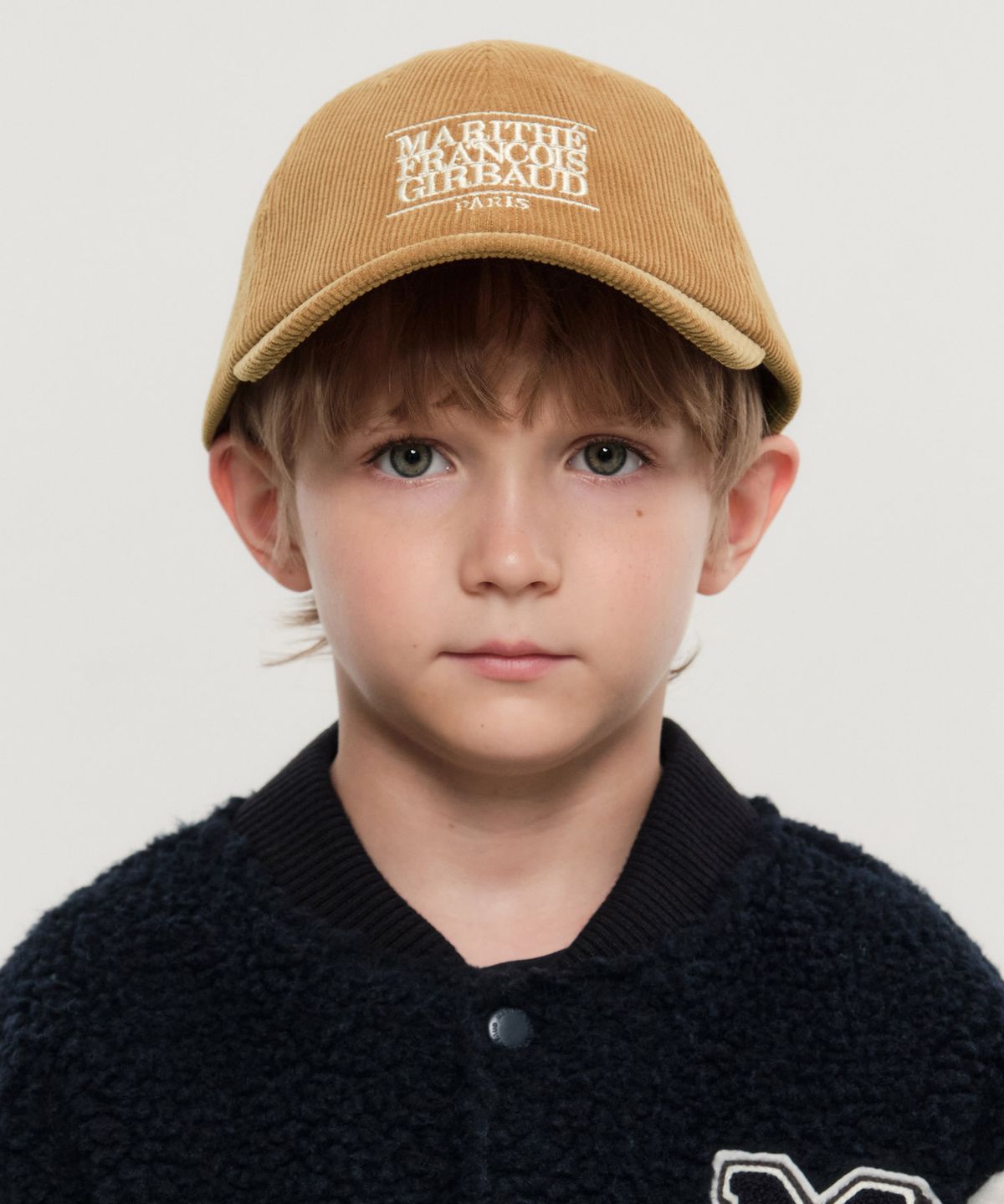 마리떼 키즈(MARITHÉ KIDS) KIDS CLASSIC LOGO CORDUROY BALL CAP brown