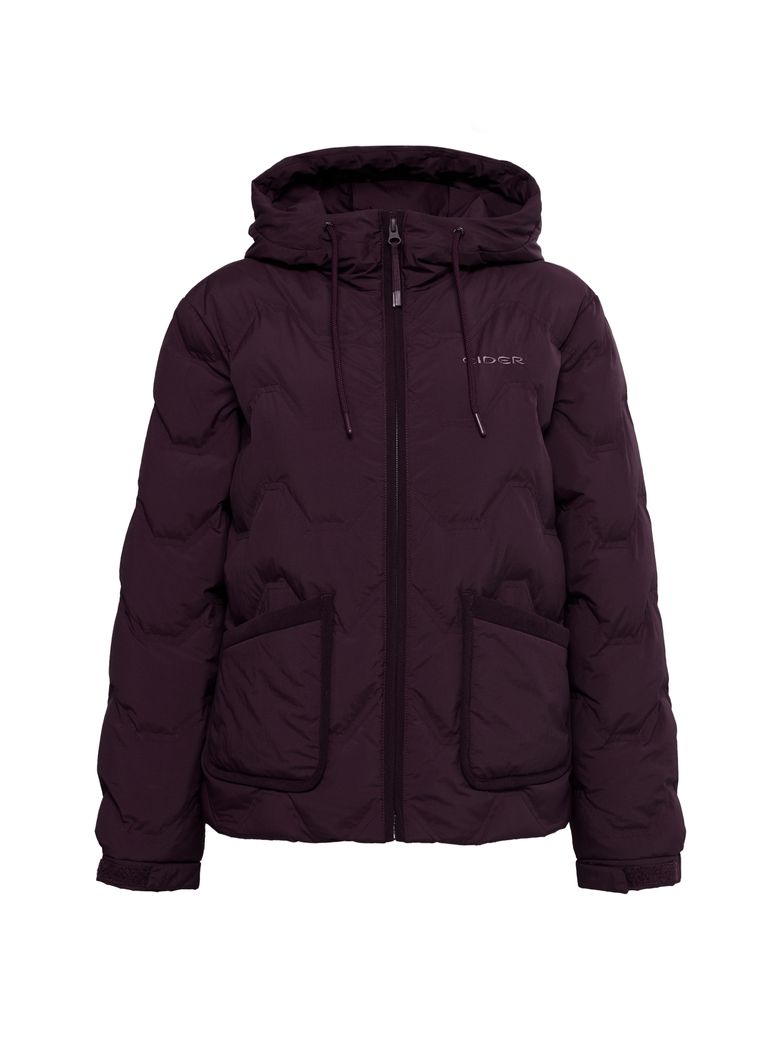THERMOLOCK (써모락) 여성 슬림 후디 블렌드 다운 자켓_Plum