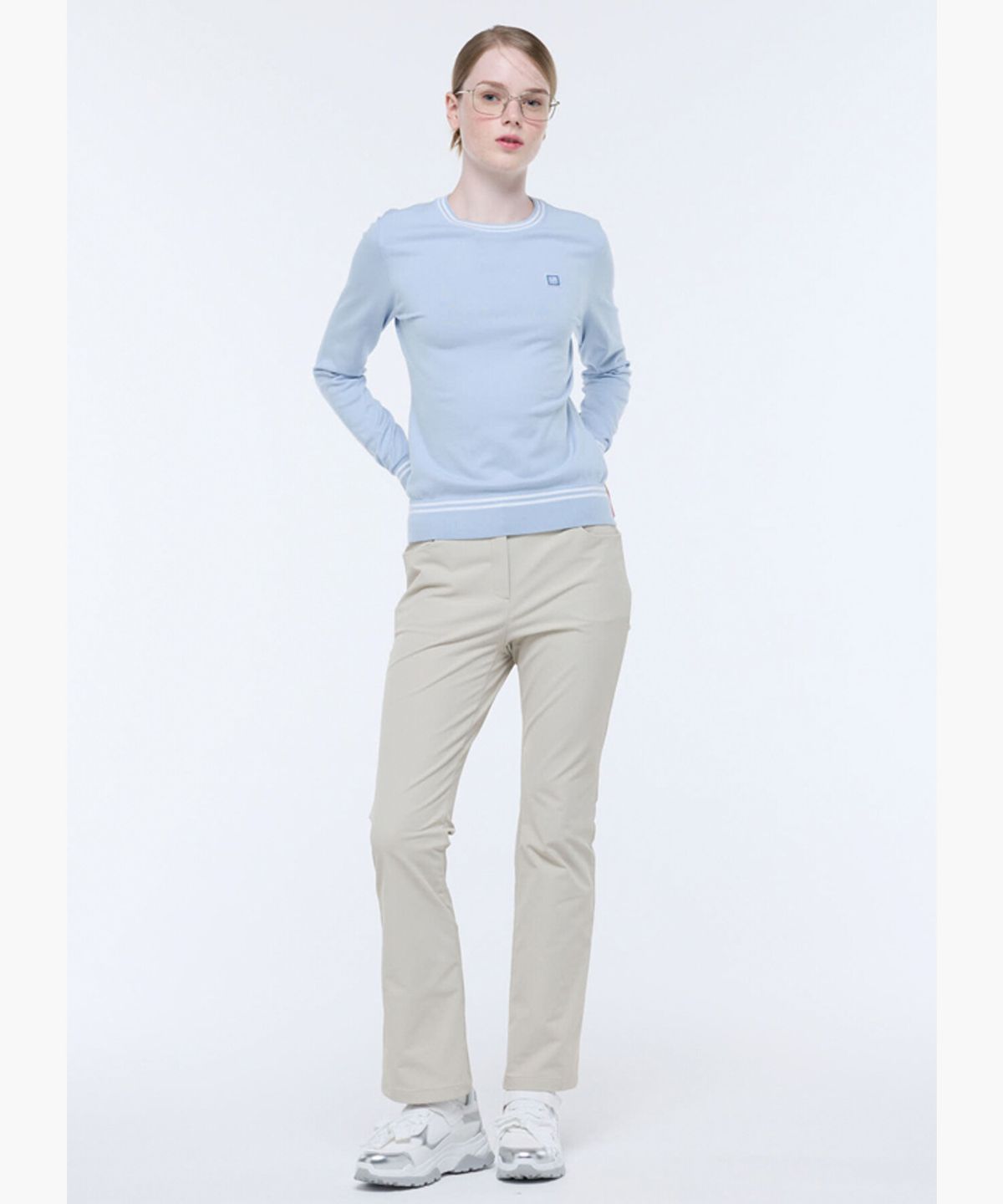 르꼬끄 골프(LECOQ GOLF) 여성 백포켓 부츠컷 팬츠 (GQ322LPT81)