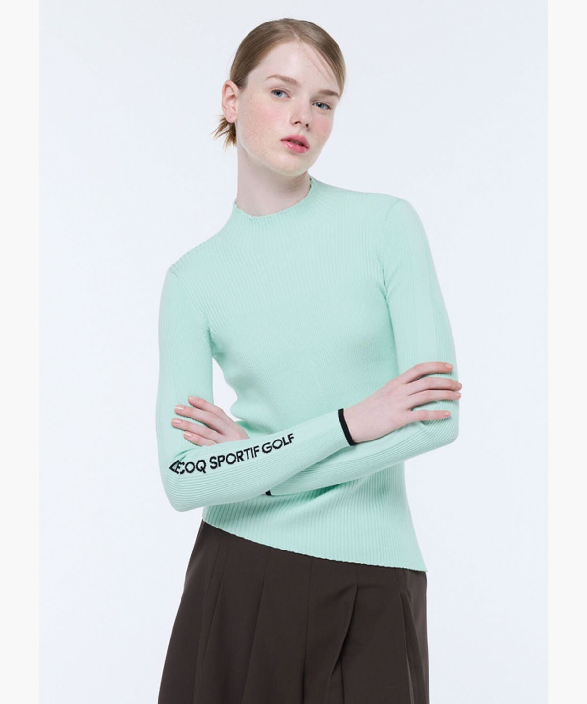 르꼬끄 골프(LECOQ GOLF) 여성 베이직 골지 스웨터 (GQ322LKP81)