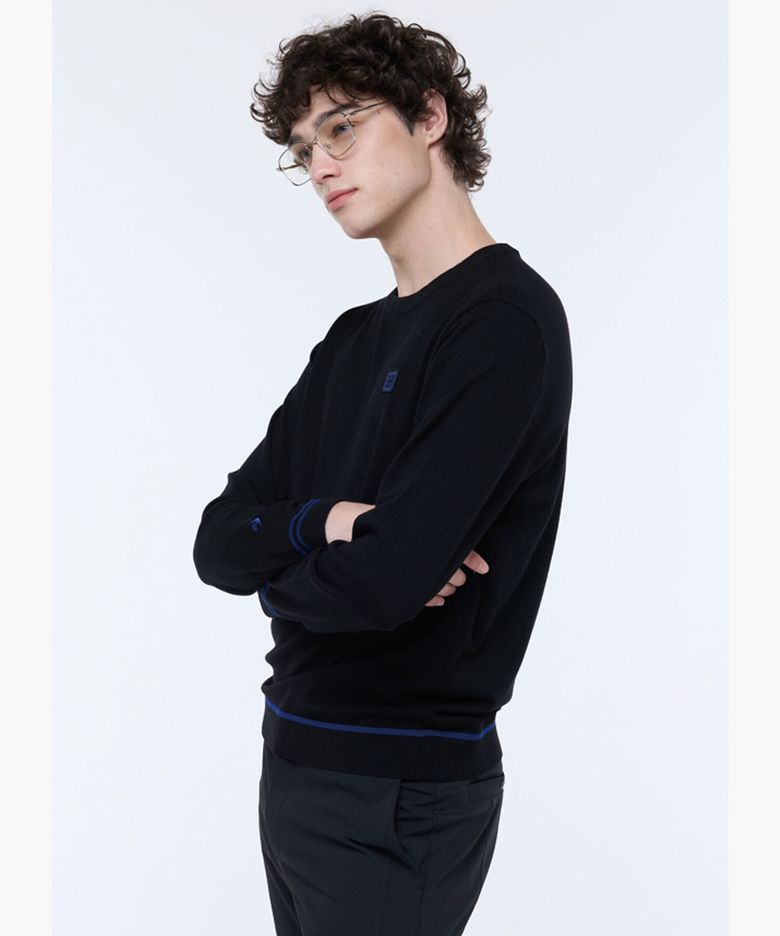 남성 에센셜 라운드 긴팔 스웨터 (GQ321MKP99)