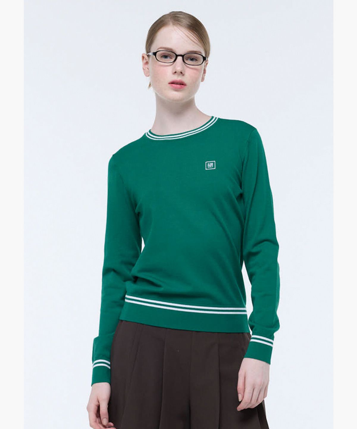 르꼬끄 골프(LECOQ GOLF) 여성 에센셜 라운드 긴팔 스웨터 (GQ322LKP99)