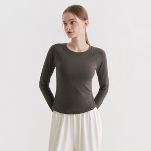 SWT25052-03 소프터치 라운드 롱 슬리브 메이저브라운