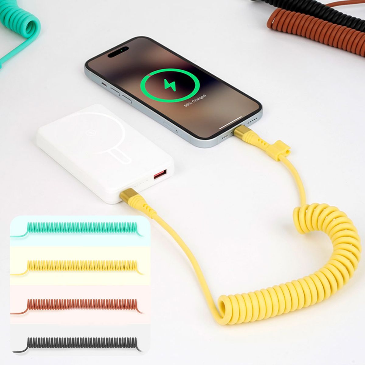 스마텍(SMARTEK) 스마텍 초고속 충전 C타입 USB 스프링 컬러 케이블 STCB-S1 - 후기 | 무신사