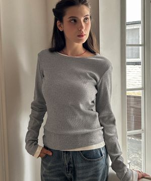 에센셜 골지 티-그레이