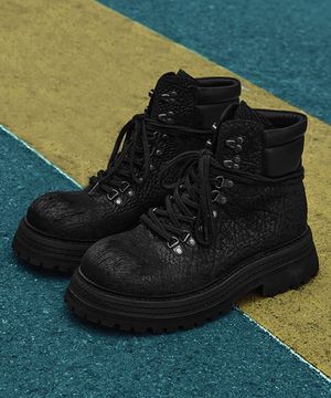 WTRD5135 타이탄 홀스레더 8홀 마운틴 워커 블랙 워싱