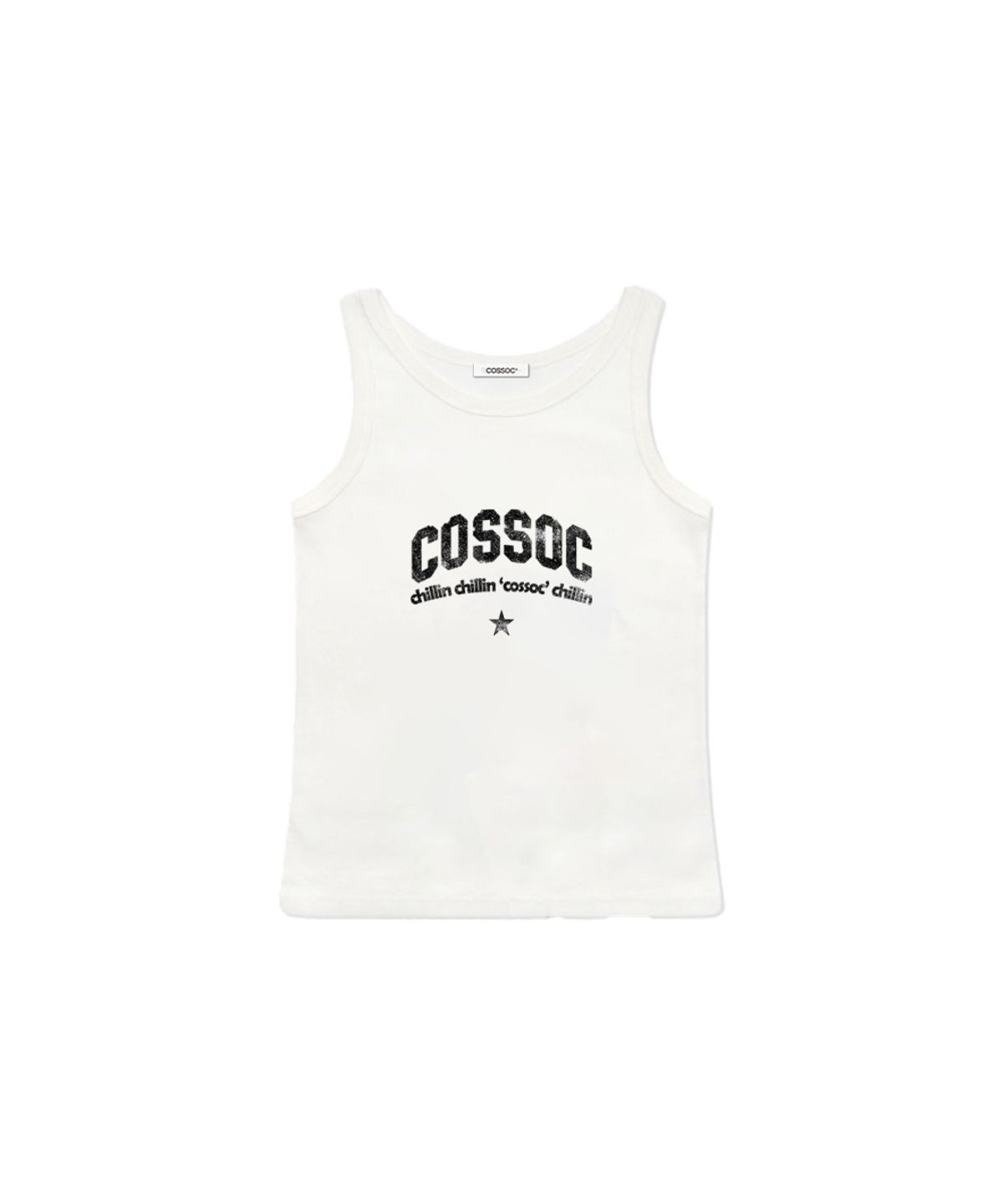 코소(COSO) (w) 칠린 크랙 스타 슬리브리스 (WHITE)