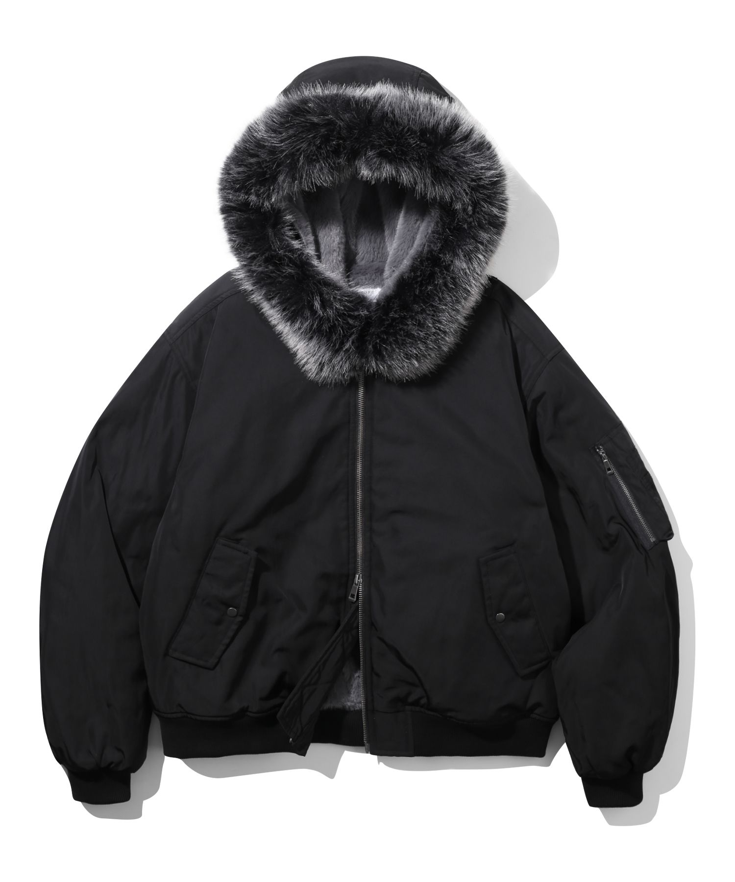 MUSINSA公式 | URBANSTOFF アークティックフードMA-1ボンバー（ブラック）