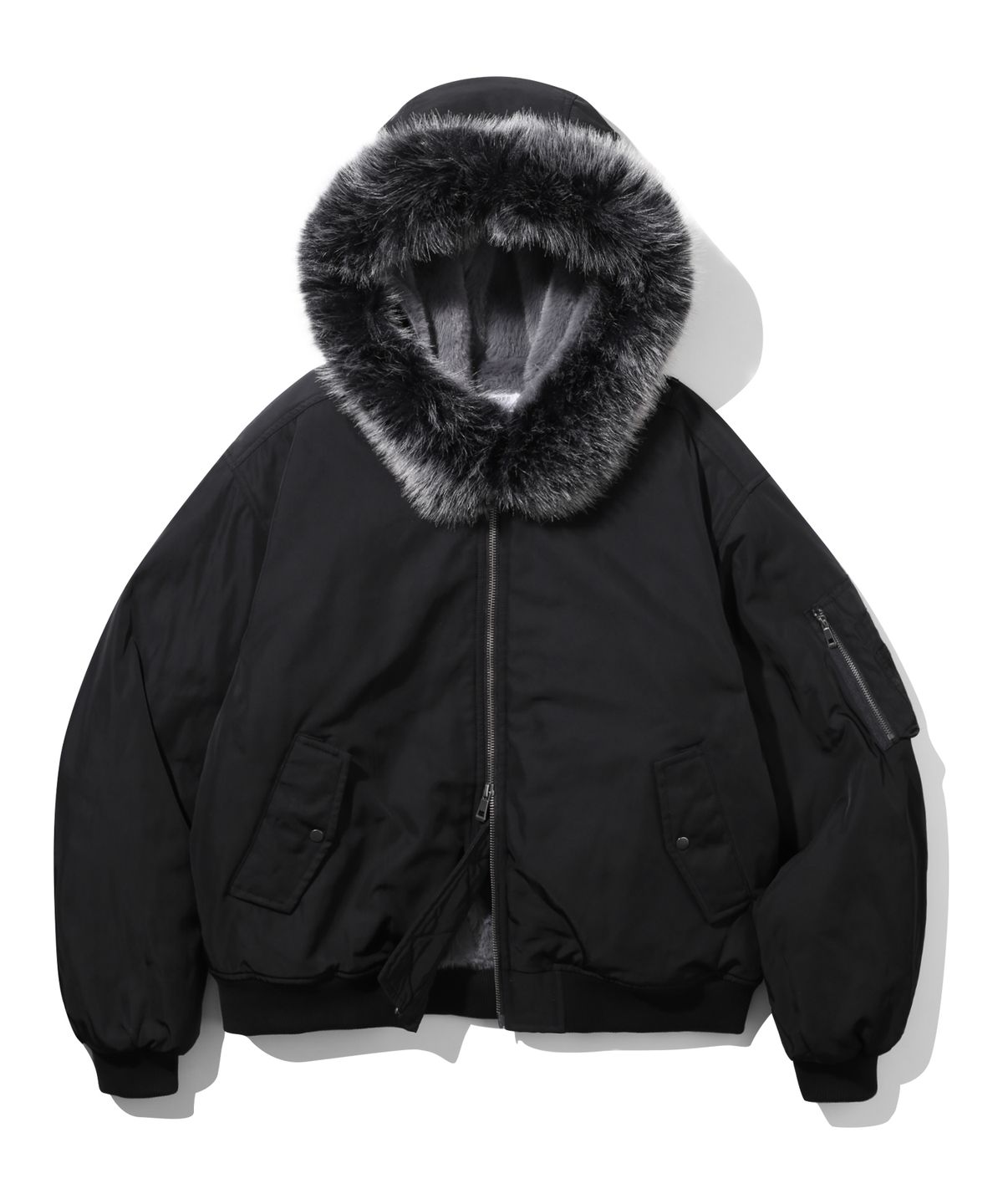 어반스터프(URBANSTOFF) 아크틱 후드 MA-1 봄버 (블랙)