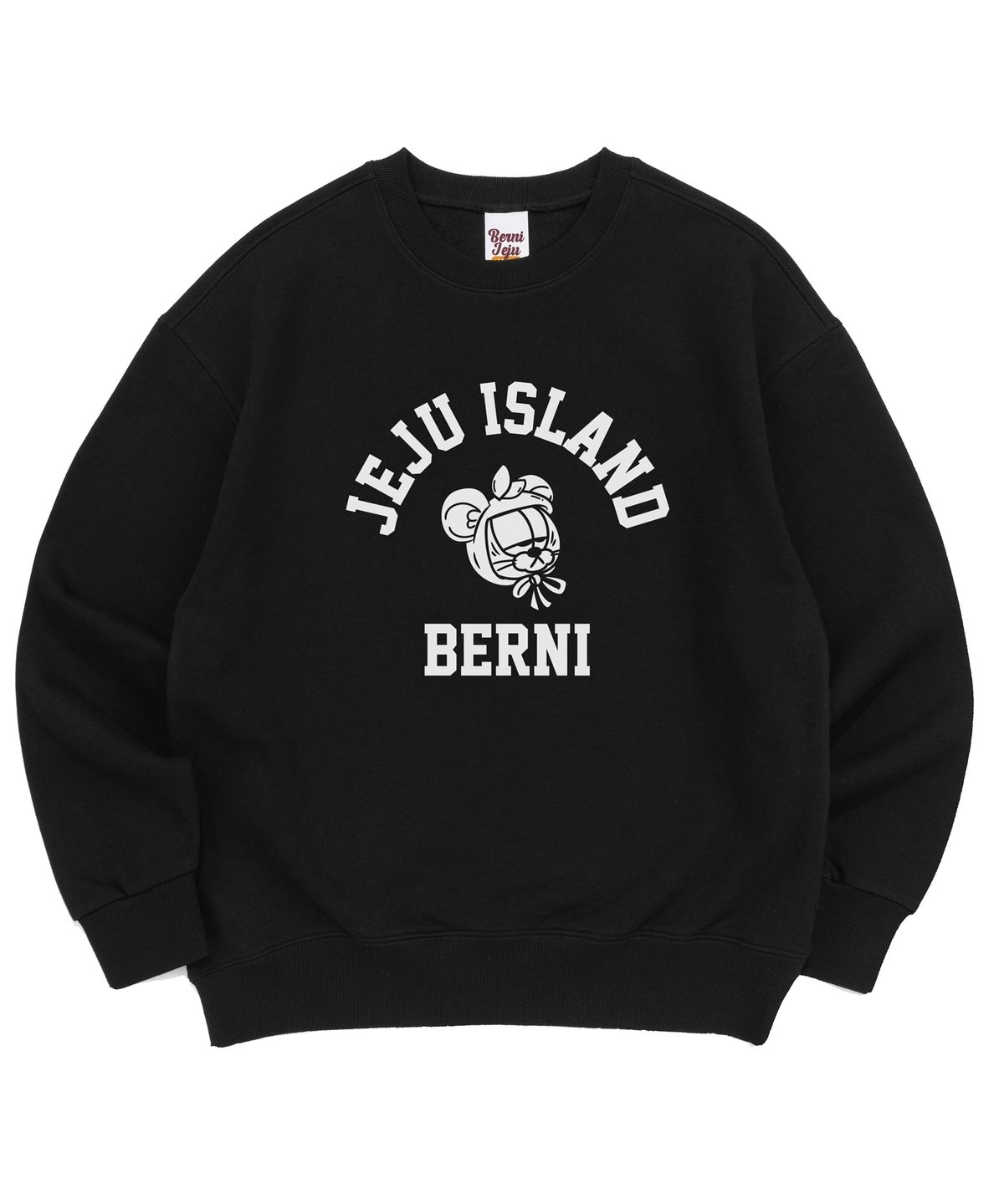 베르니(BERNI) 제주 아일랜드 맨투맨 (블랙)