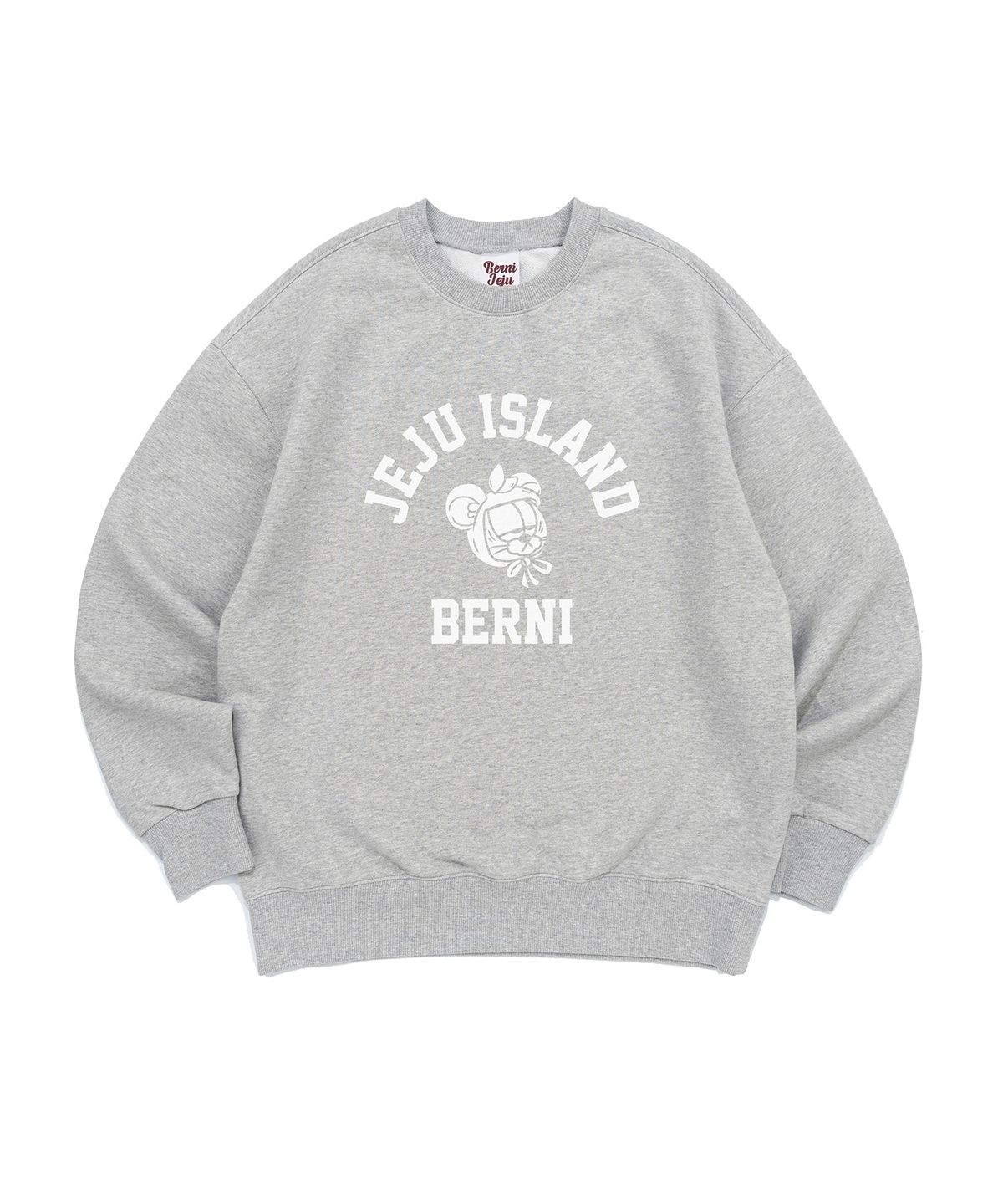 베르니(BERNI) 제주 아일랜드 맨투맨 (라이트그레이)