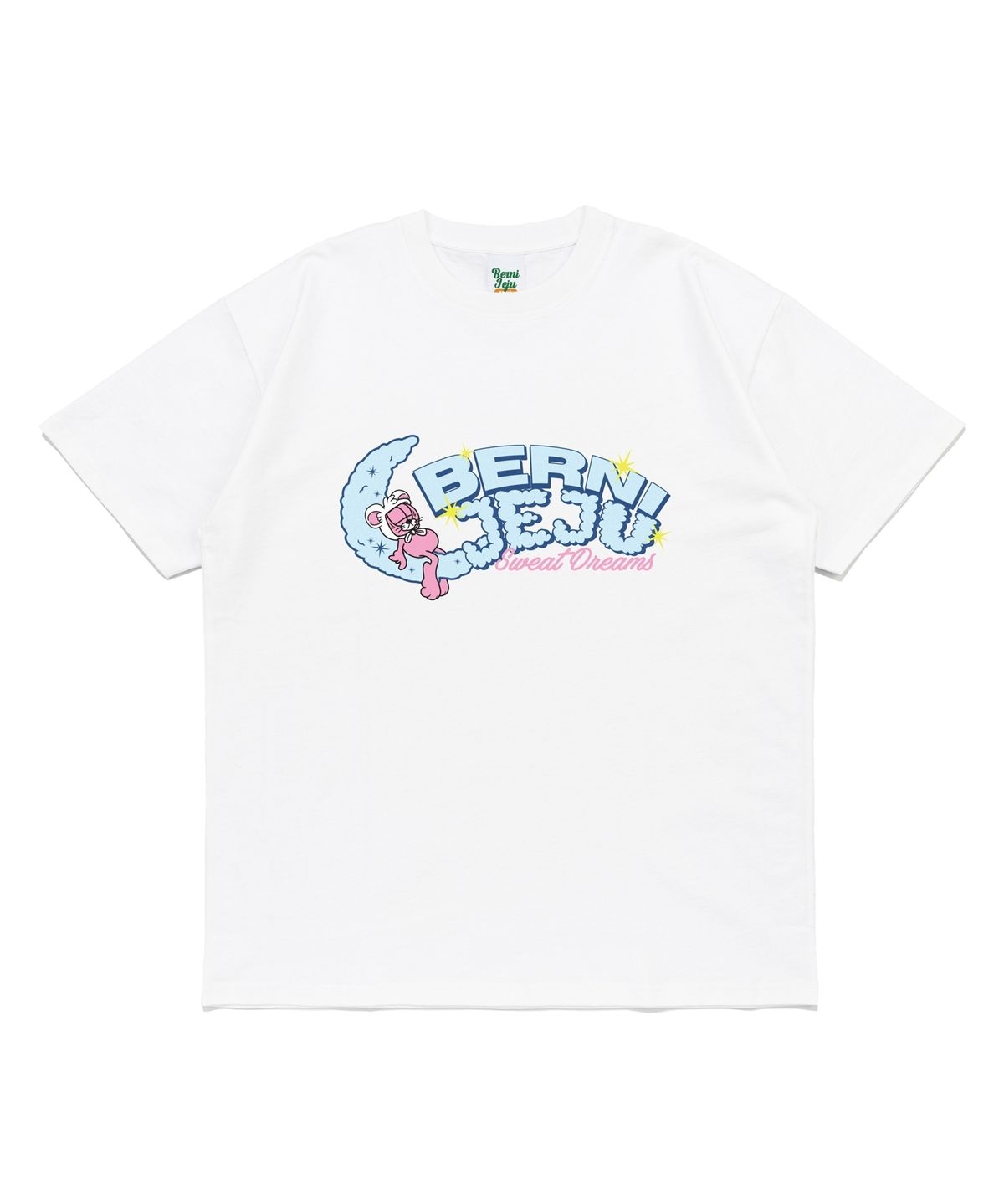 베르니(BERNI) 제주 크레센트 문 로고 반팔티 (화이트)