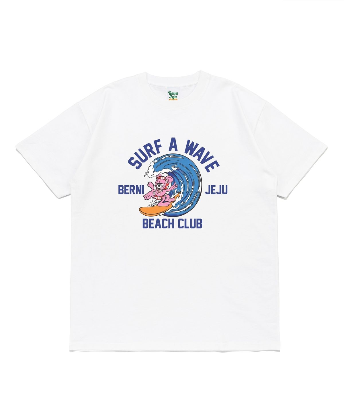 베르니(BERNI) 제주 베르니 서프 웨이브 반팔티 (화이트)