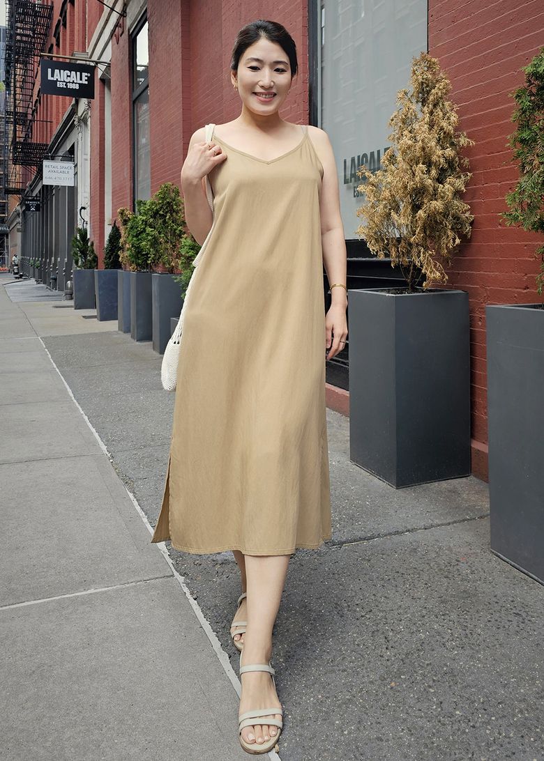 MULBERRY SLIP DRESS [OLIVE]