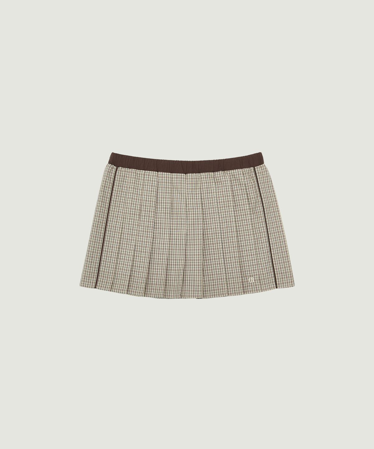 그로브(GROVE) PAISLEY CHECK SKIRT (BEIGE CHECK)