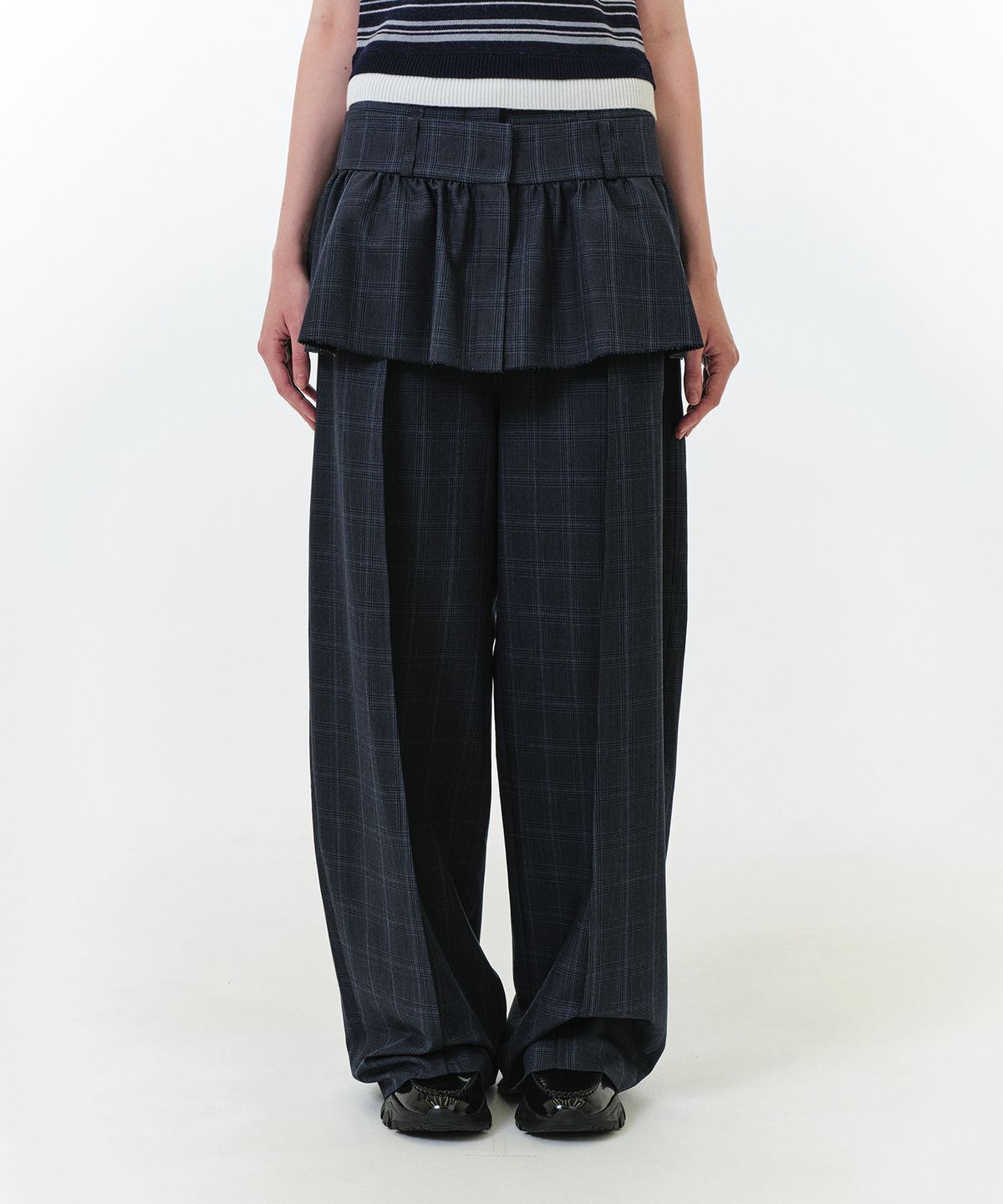 그로브(GROVE) MARINA PANTS (BLUE CHECK)
