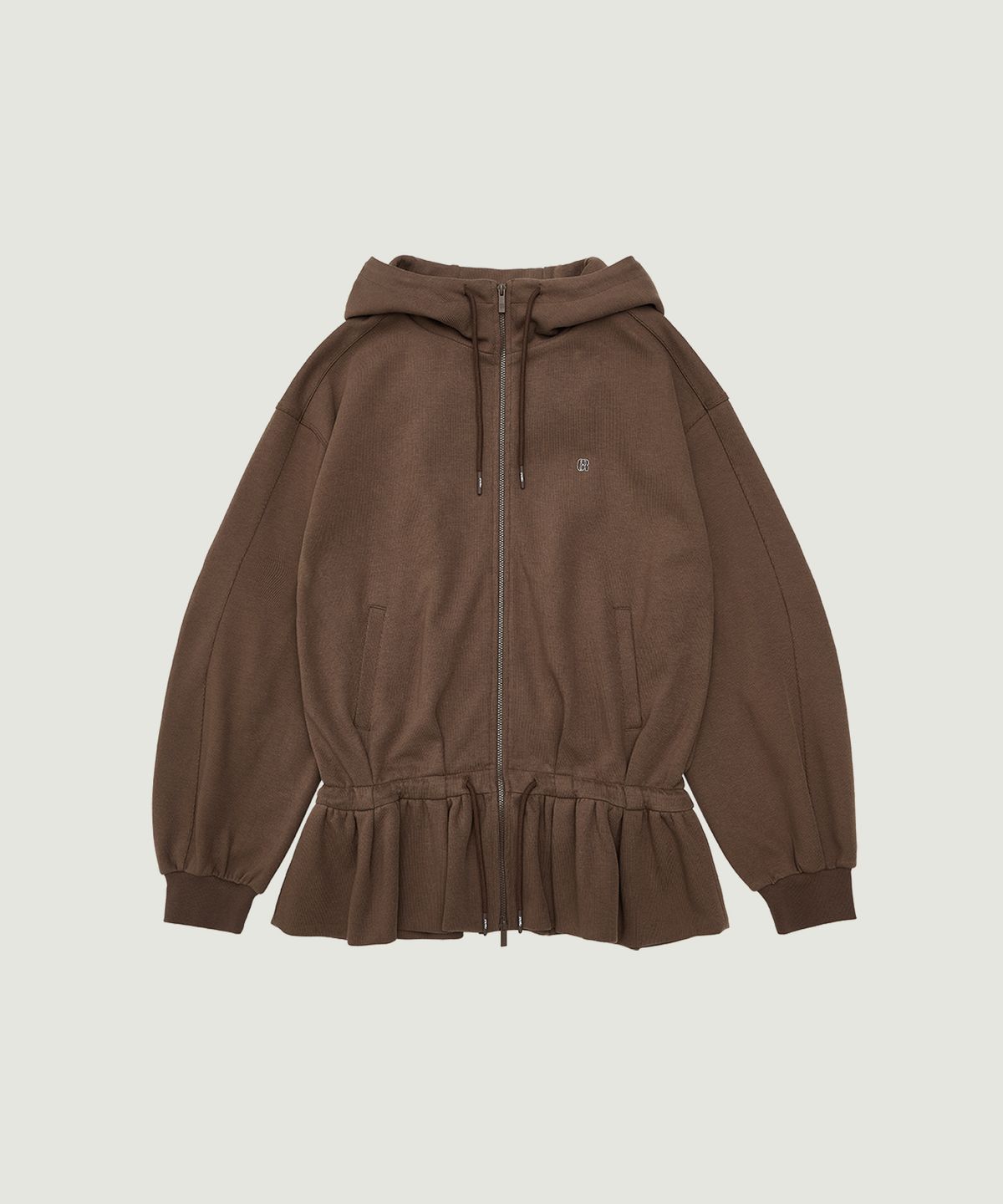 그로브(GROVE) EVERLY HOODIE ZIP-UP (BROWN)