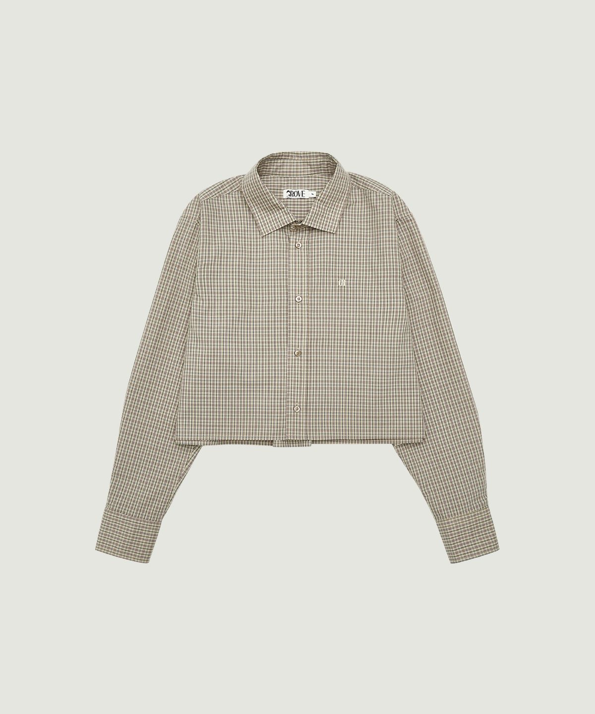 그로브(GROVE) MAREN CHECK SHIRT (BEIGE CHECK)