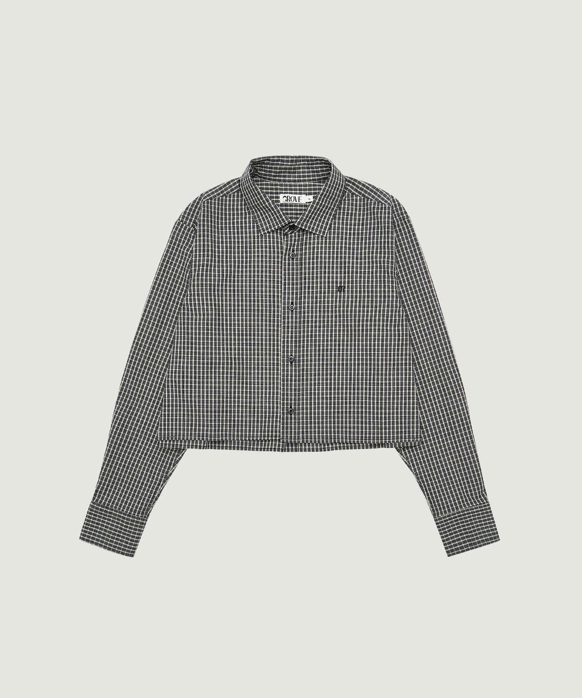 그로브(GROVE) MAREN CHECK SHIRT (BLACK CHECK)