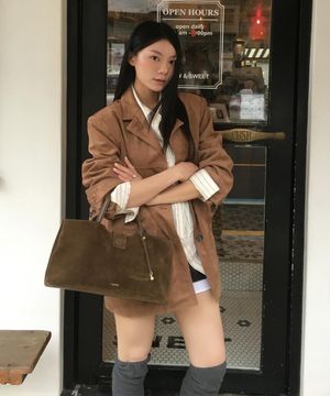 소프트 스웨이드 하프 자켓 CA