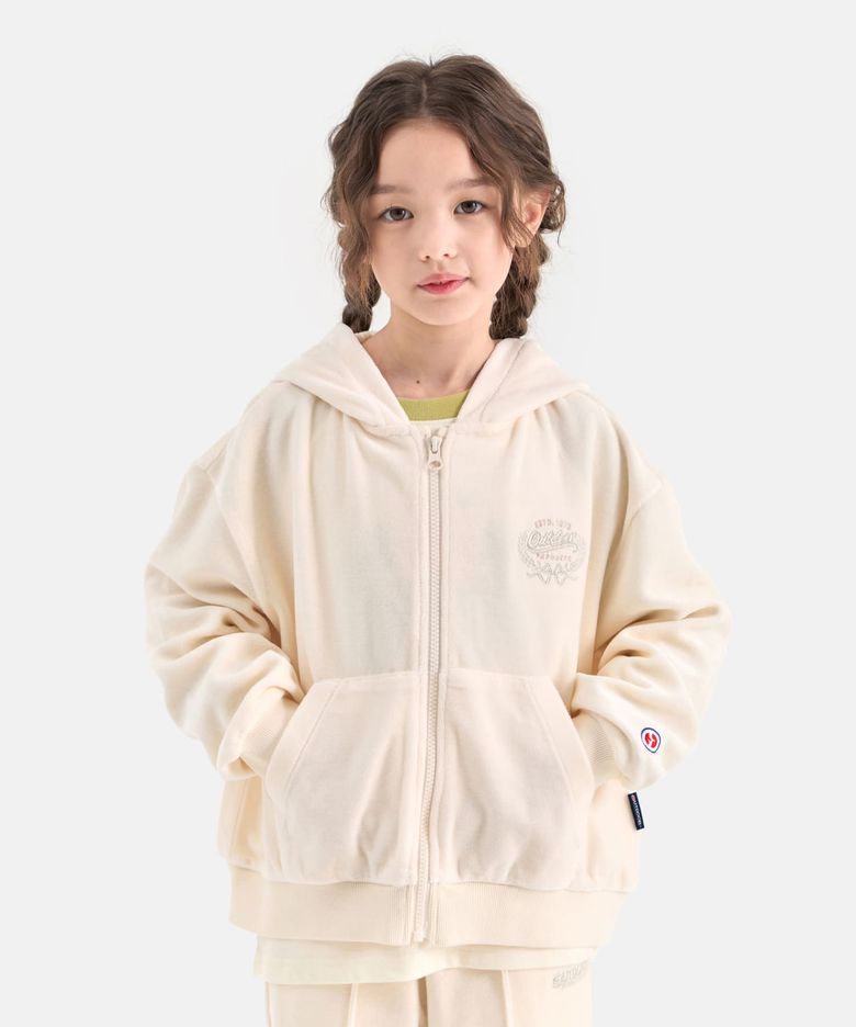 여아 벨로아 후드집업 (크림) OD253IHZ72_CRE