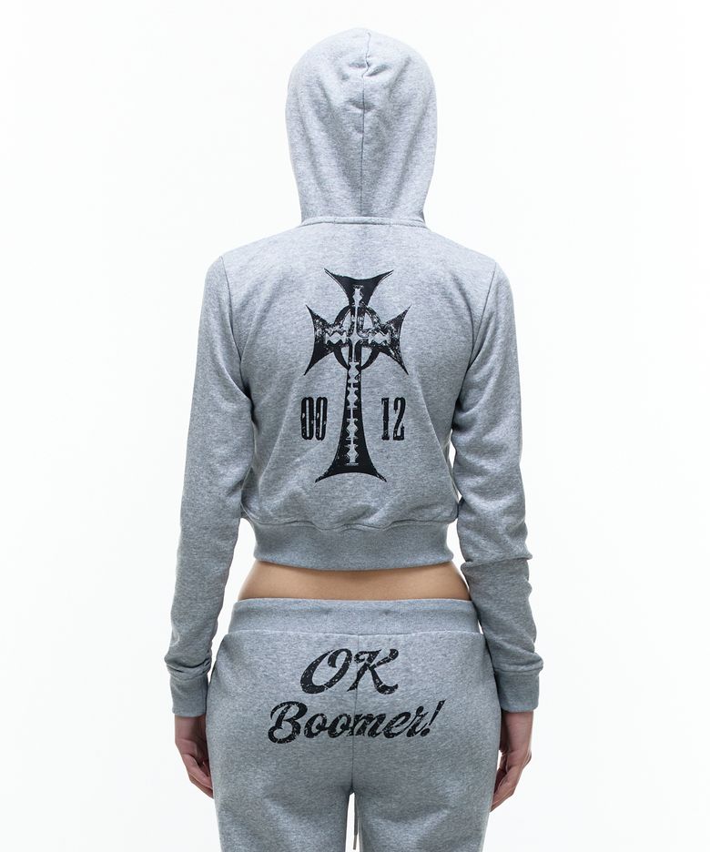 Op. 07 CITY GIRL HOOD-ZIP M/GREY